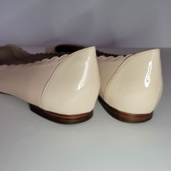 Alice Scalloped Skimmer Flat, Froth/Patent - Picture 6 of 12